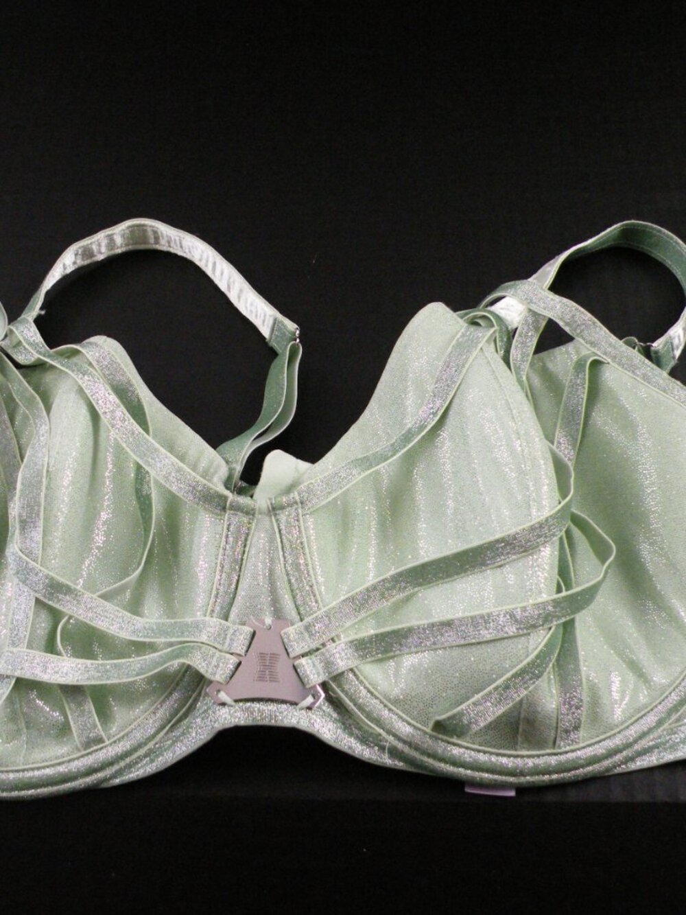 Savage X Fenty green sparkle strappy women’s bra 44DD - Picture 2 of 6